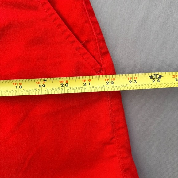 U.S. Polo Assn. Womens Red Chino Shorts Floral Trim Size 10/12 Casual 36W - Picture 16 of 16
